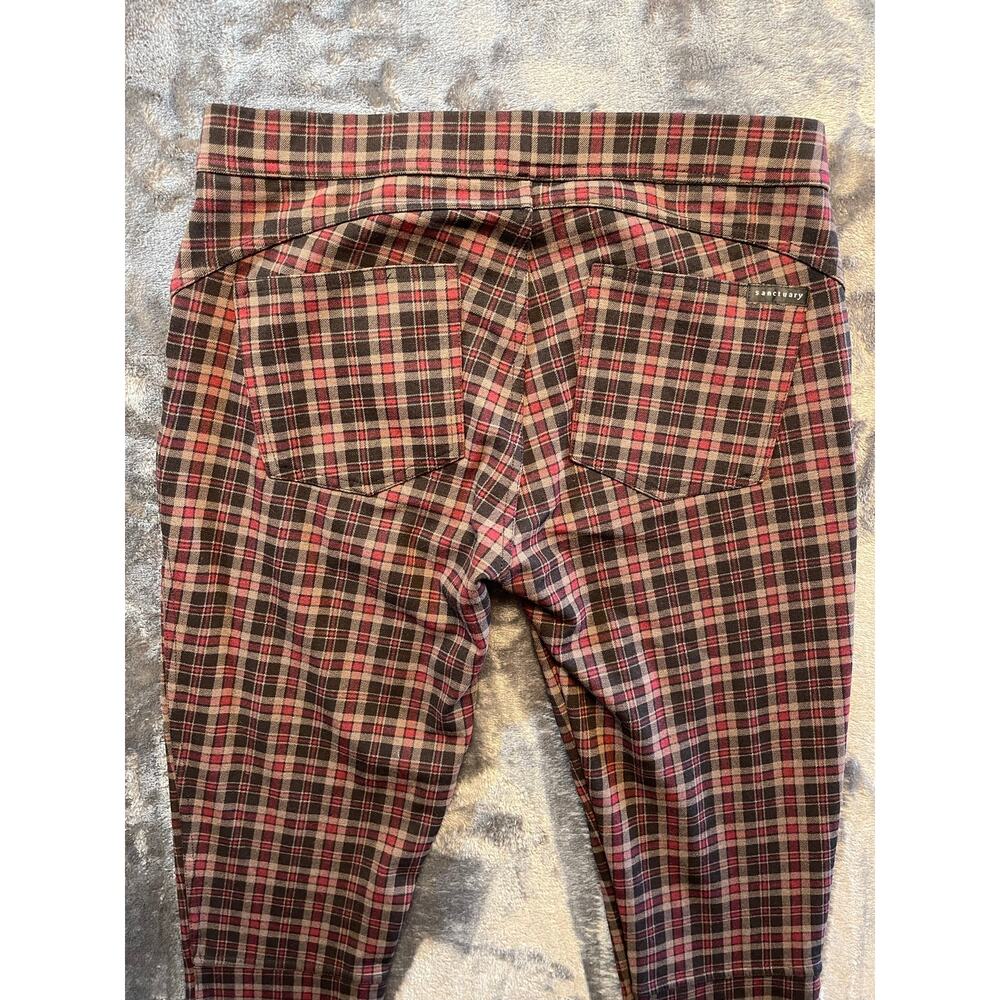 Sanctuary Carnaby Kick Crop Plaid Pull On Pants Size Small Excellent Condition - Picture 6 of 8